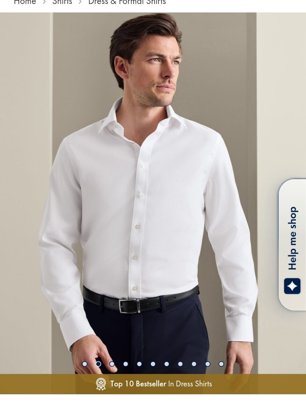 Charles Tyrwhitt Classic collar Non-Iron Royal Oxford Shirt- 16.5/35in